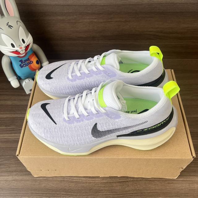 顶级版本Nike Zoomx Invincible Run Flyknit3减震防滑低帮跑步鞋浅紫男女同款。 码数:36-45 带半码
