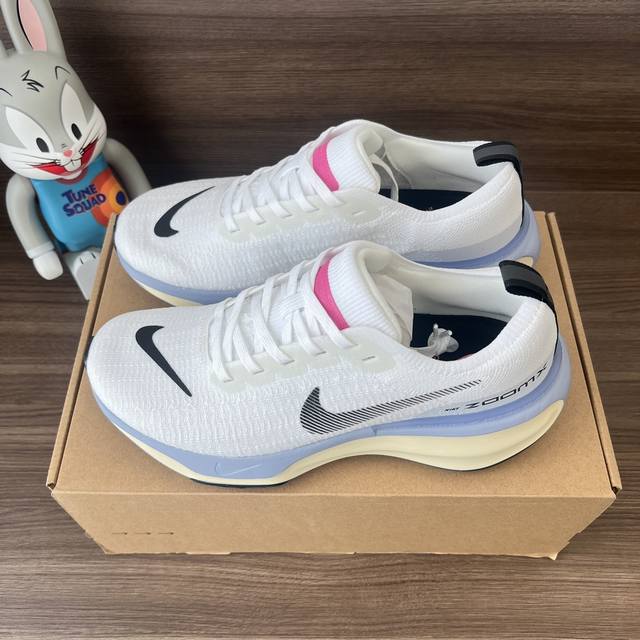 顶级版本Nike Zoomx Invincible Run Flyknit3减震防滑低帮跑步鞋白蓝男女同款。 码数:36-45 带半码