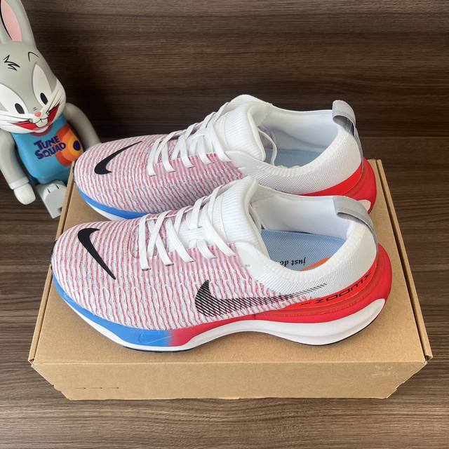 顶级版本Nike Zoomx Invincible Run Flyknit3减震防滑低帮跑步鞋白红蓝男女同款。 码数:36-45 带半码