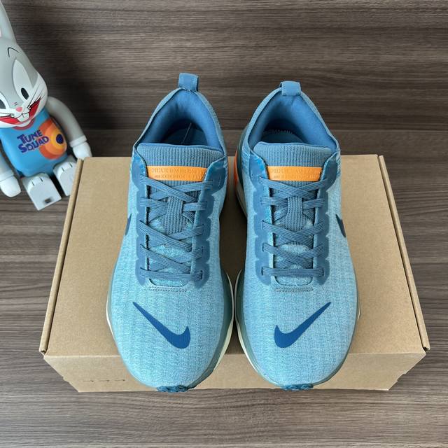 顶级版本Nike Zoomx Invincible Run Flyknit3减震防滑低帮跑步鞋蓝色男女同款。 码数:36-45 带半码