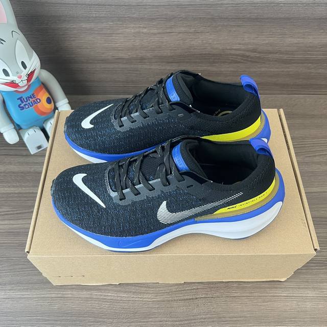 顶级版本Nike Zoomx Invincible Run Flyknit3减震防滑低帮跑步鞋黑蓝男女同款。 码数:36-45 带半码
