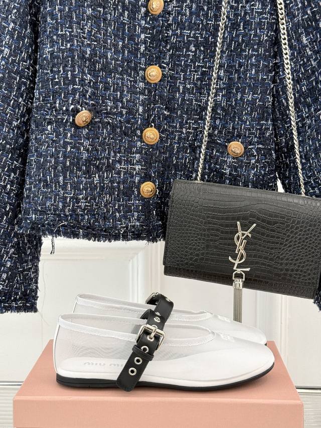 厂价 Miu Miu 缪缪25S新品 网面玛丽珍鞋 这一季的春款真的太爱了！ 网面若隐若现 性感又不失甜美~