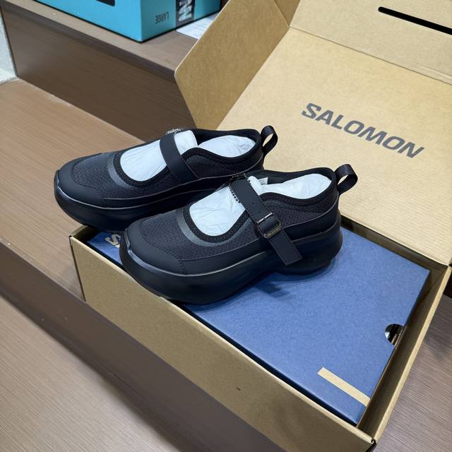 Cdg X Salomon 萨洛蒙新款 厚底增高黑白休闲鞋，上脚舒适柔软；即增高又显腿长身材比例非常完美搭配独家复刻对版工艺 顶级品质 进口订制高密度飞织网面