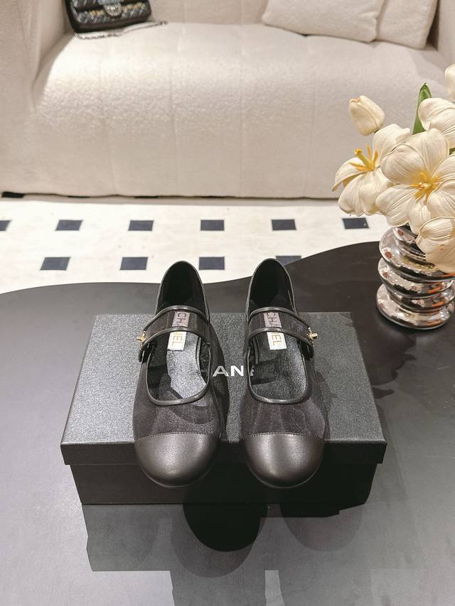 35-41 40 41 定做不退换 高版本 小香C家 2025Chanel Coco Beach书包扣玛丽珍 春夏新款网感玛丽珍鞋 平底网纱菱格单鞋 超级公主