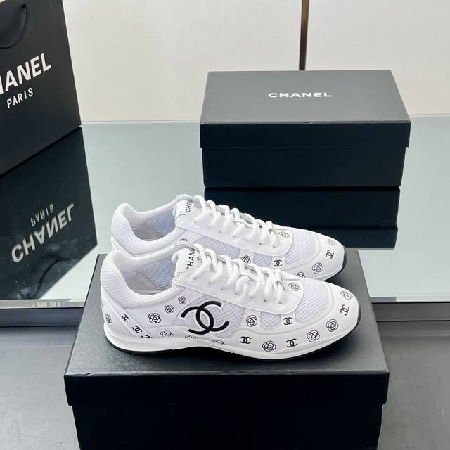 主推款 女 男码10 正确版本，顶级品质！Chanel 25P夏季新款印花系列运动鞋 阿甘鞋、网球跑鞋 官网同步上 专柜断货王 各大博主社交日推款，这季新款简直