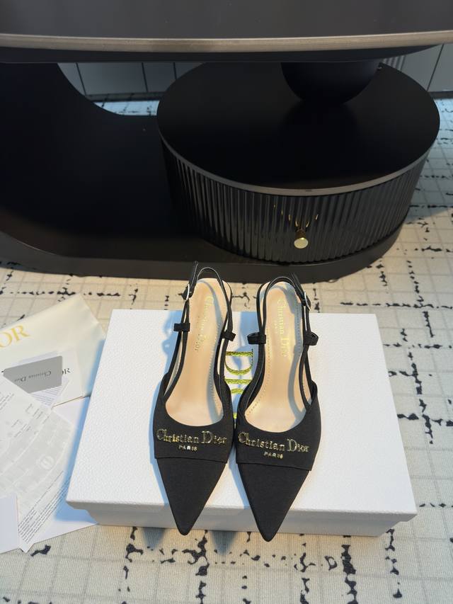 Dior 迪奥 25 2025春夏新品 顶级版本 专柜主打新款My Dior 尖头字母扣后空高跟鞋硬货上新 Bs代购级别！高级感十足！国内外博主刷爆的一款，复古