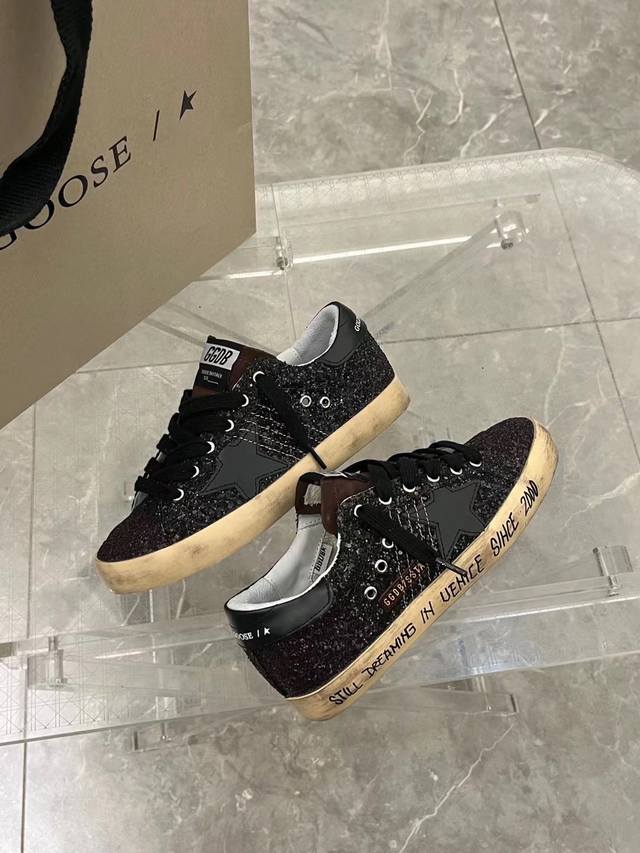 长期做货.订单询价 黑棕色情侣款.原单牛里高版本.低端勿扰！ 2025新款 Ggdb Star 小脏鞋黄金鹅脏脏鞋高版本男女情侣款单鞋Golden Gse De