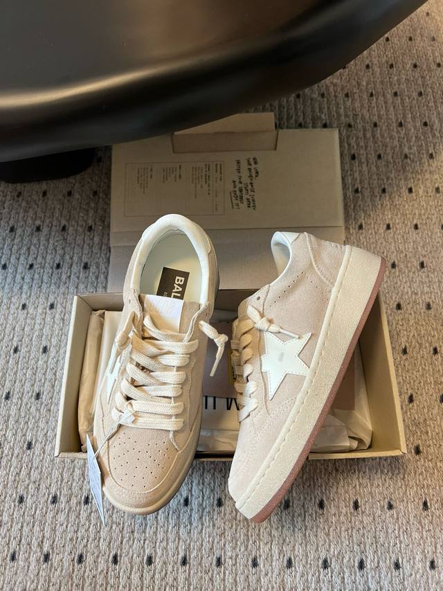 订单询价.长期做货 Ballstar-2代厚底杏色代购版本.低端勿扰 Ggdb Ball Star 系列25Ss爆款情侣款厚底 明星私服上脚示范 ×就是这么百搭