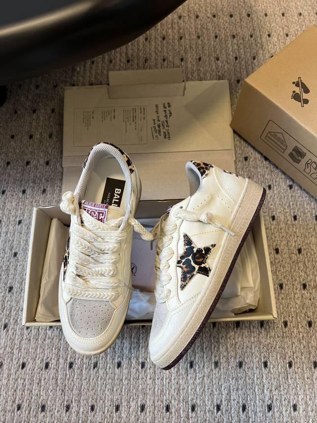 订单询价.长期做货 Ballstar 豹纹尾豹纹星原版复刻高版本.低端勿扰 Ggdb Ball Star 系列25Ss爆款情侣款厚底 明星私服上脚示范 ×就是这