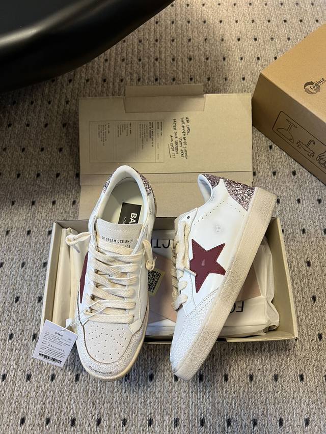订单询价.长期做货 Ballstar 粉紫格尾酒红星原版复刻高版本.低端勿扰 Ggdb Ball Star 系列25Ss爆款情侣款厚底 明星私服上脚示范 ×就是