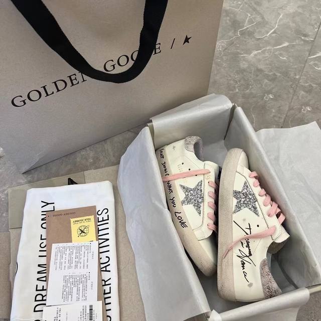 长期做货.订单询价 3D打印椰树标情侣款.原单牛里高版本.低端勿扰！ 2025新款 Ggdb Star 小脏鞋黄金鹅脏脏鞋高版本男女情侣款单鞋Golden Gs