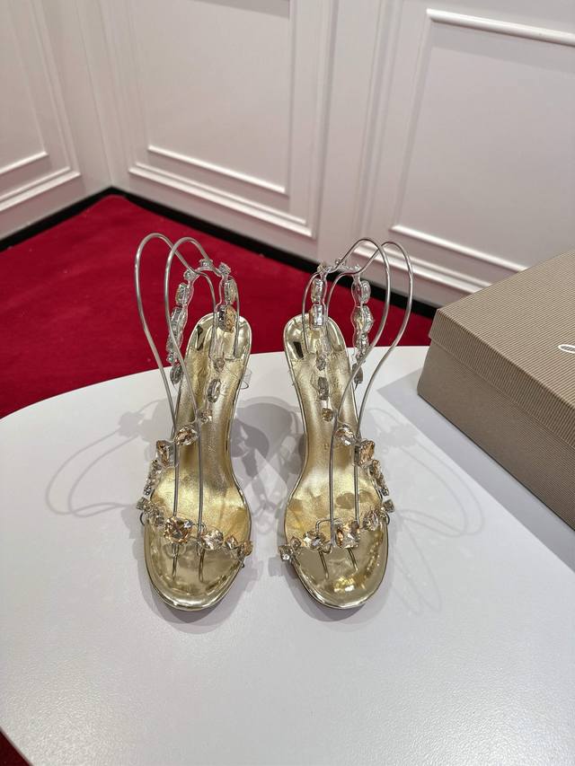 顶级版 原版盒 Christian Louboutin 2025S原版开模1:1重工Cljustqueen水晶高跟鞋 材质：进口Pvc+克里奥水钻 内里：粒面珠