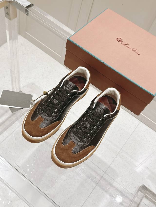 顶级版本：男款 Loro Piana 诺悠翩雅Tennis Walk系列 Lp德训鞋 休闲 运动鞋 板鞋 原版购入开发 做货 这款新款绒面革网球鞋采用超低帮设计
