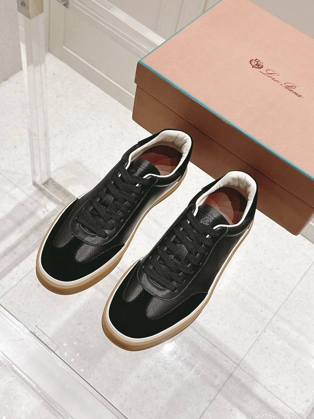 顶级版本：男款 Loro Piana 诺悠翩雅Tennis Walk系列 Lp德训鞋 休闲 运动鞋 板鞋 原版购入开发 做货 这款新款绒面革网球鞋采用超低帮设计