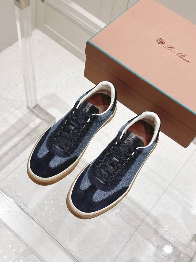 顶级版本：男款 Loro Piana 诺悠翩雅Tennis Walk系列 Lp德训鞋 休闲 运动鞋 板鞋 原版购入开发 做货 这款新款绒面革网球鞋采用超低帮设计