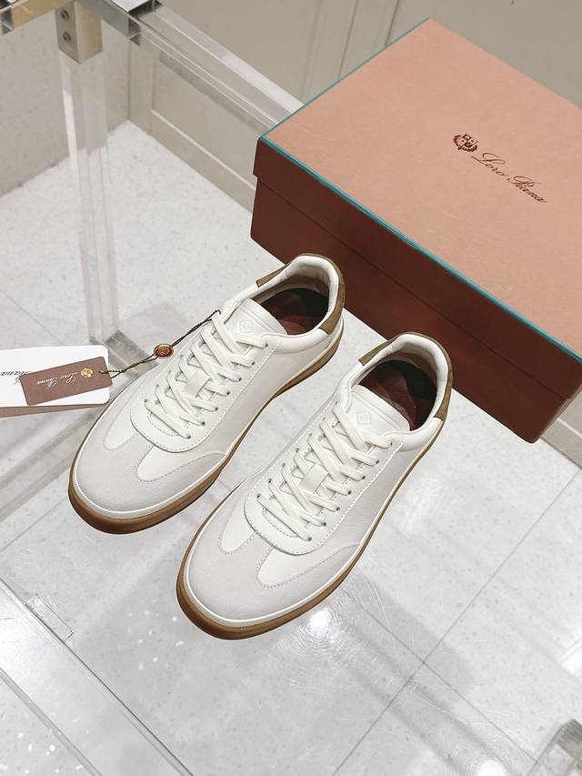 顶级版本：男款 Loro Piana 诺悠翩雅Tennis Walk系列 Lp德训鞋 休闲 运动鞋 板鞋 原版购入开发 做货 这款新款绒面革网球鞋采用超低帮设计