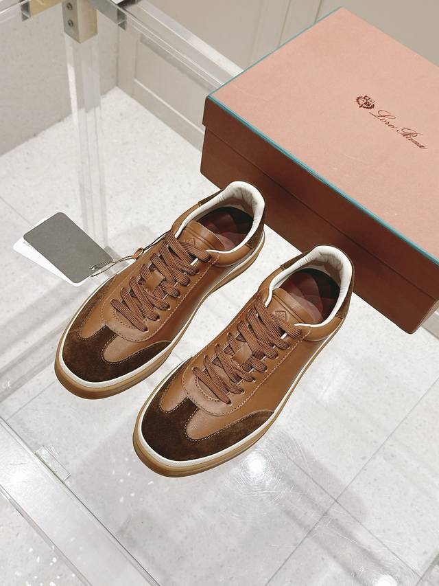顶级版本：男款 Loro Piana 诺悠翩雅Tennis Walk系列 Lp德训鞋 休闲 运动鞋 板鞋 原版购入开发 做货 这款新款绒面革网球鞋采用超低帮设计