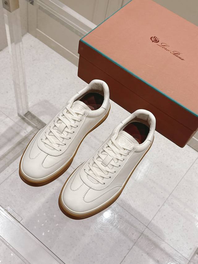 顶级版本：男款 Loro Piana 诺悠翩雅Tennis Walk系列 Lp德训鞋 休闲 运动鞋 板鞋 原版购入开发 做货 这款新款绒面革网球鞋采用超低帮设计
