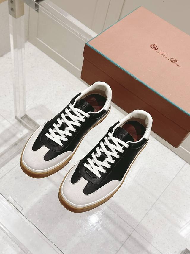 顶级版本：男款 Loro Piana 诺悠翩雅Tennis Walk系列 Lp德训鞋 休闲 运动鞋 板鞋 原版购入开发 做货 这款新款绒面革网球鞋采用超低帮设计