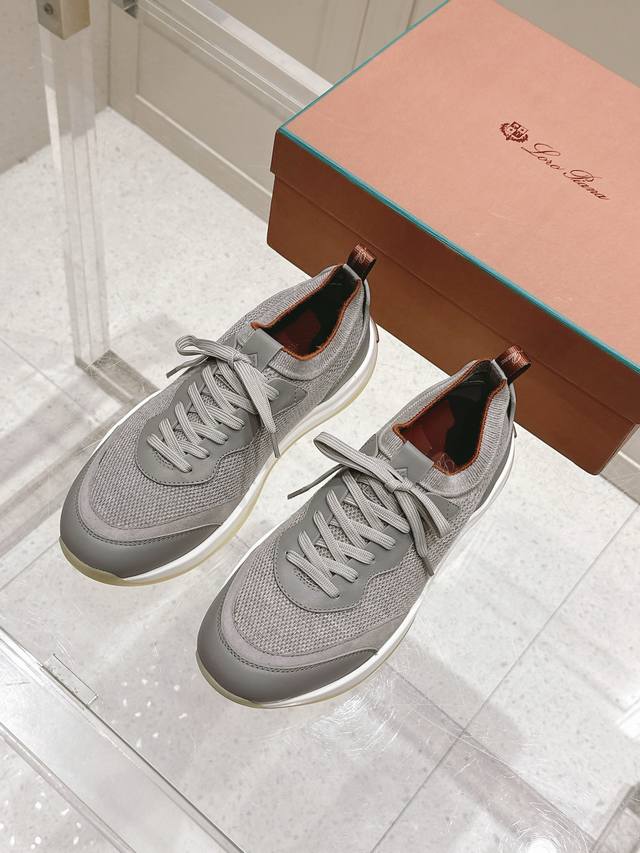 Lp诺悠翩雅顶级公司货 Loro Piana 男鞋 Lp Walk Wish 男士运动鞋 这款运动鞋以现代视角重新定义标志性360 Lp，采用全新外形和更宽大的