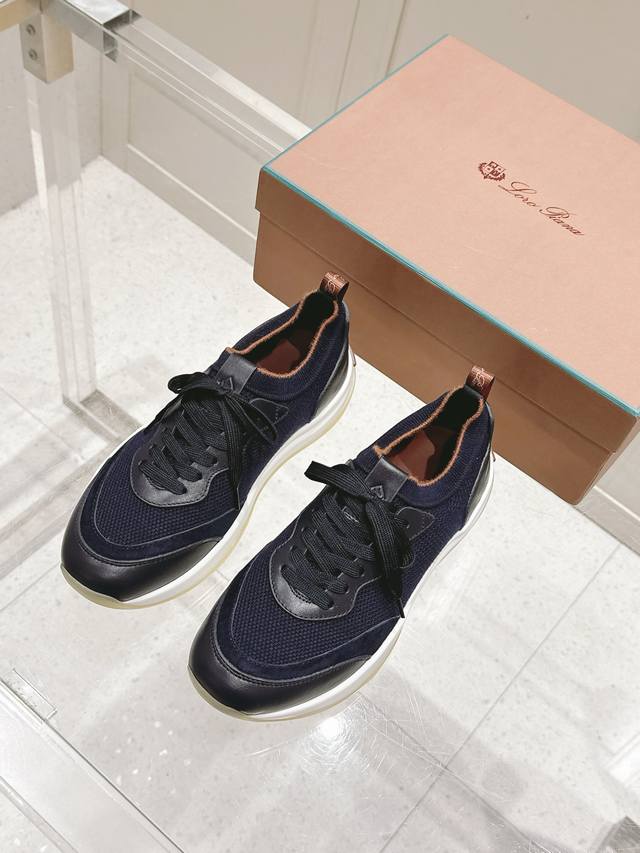 Lp诺悠翩雅顶级公司货 Loro Piana 男鞋 Lp Walk Wish 男士运动鞋 这款运动鞋以现代视角重新定义标志性360 Lp，采用全新外形和更宽大的