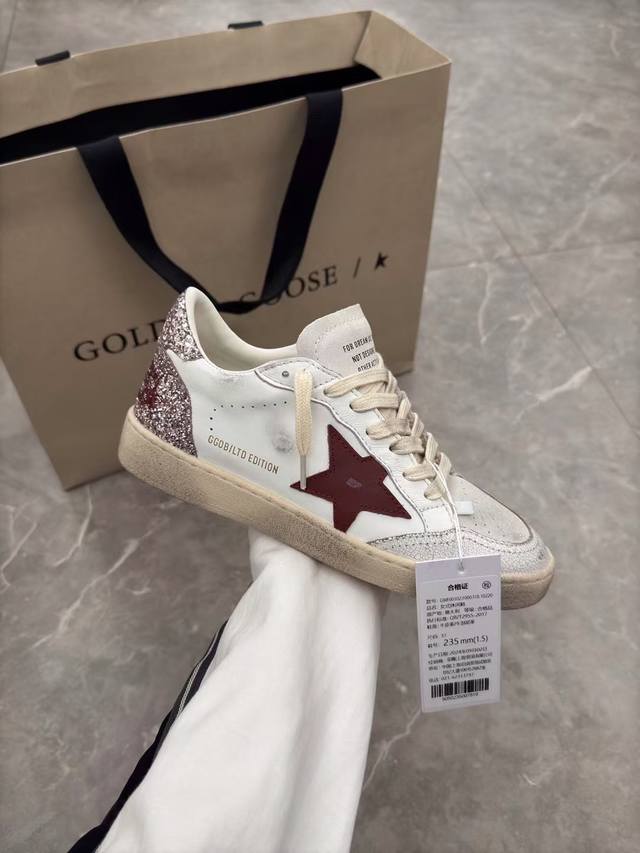 长期做货.订单询价 紫粉尾情侣款代购级新色低端勿扰 Ggdb脏脏鞋 2025春夏季新款Ggdb Ballstar 黄金鹅运动鞋休闲德训小脏鞋系列 打破传统审美，