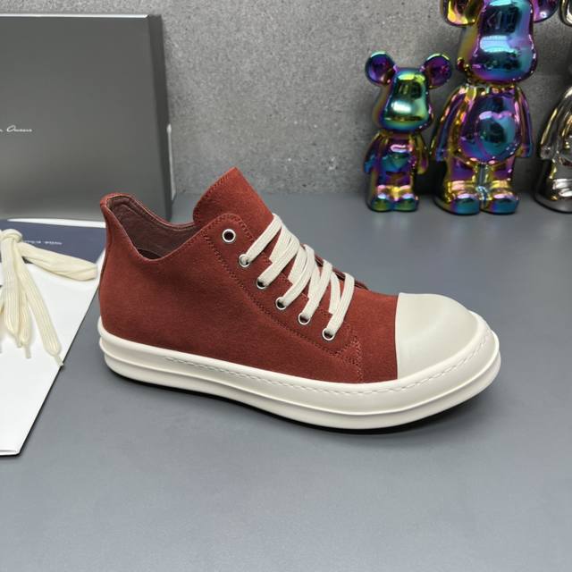 冲量价: 大底正确字母瑞克-欧文斯 Rick Owens 时尚休闲板鞋！官网热门单品 原版高端定制 ！市场最高版本极简主义的色彩运用与用心剪裁经典百搭首选！高品