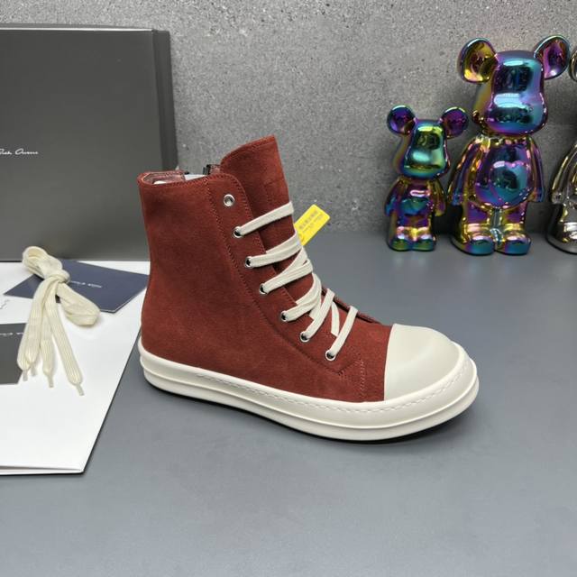 冲量价: 大底正确字母瑞克-欧文斯 Rick Owens 时尚休闲板鞋！官网热门单品 原版高端定制 ！市场最高版本极简主义的色彩运用与用心剪裁经典百搭首选！高品