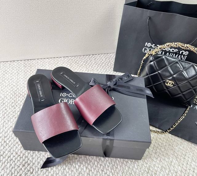 凉拖 半拖 单鞋 Giorgio Armani X 10 Corso Como 25年 乔治阿玛尼 联名款平底凉拖鞋 方头女巫平底单鞋 穆勒半拖鞋 正码35-3