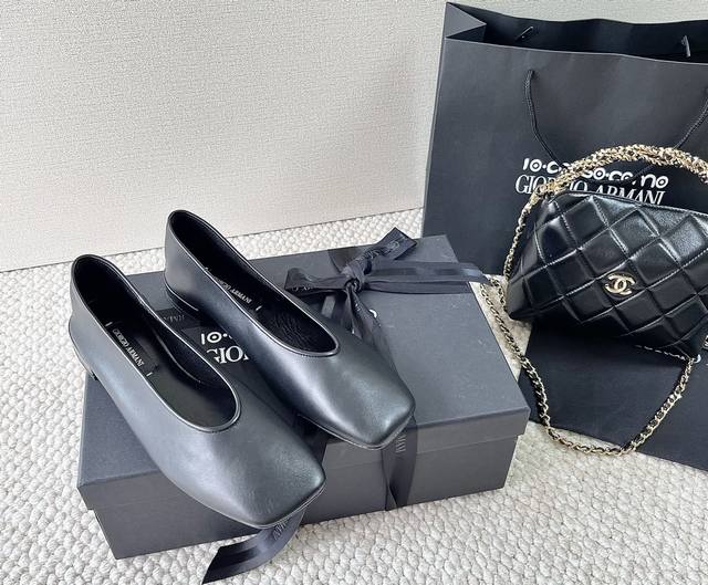 凉拖 半拖 单鞋 Giorgio Armani X 10 Corso Como 25年 乔治阿玛尼 联名款平底凉拖鞋 方头女巫平底单鞋 穆勒半拖鞋 正码35-3