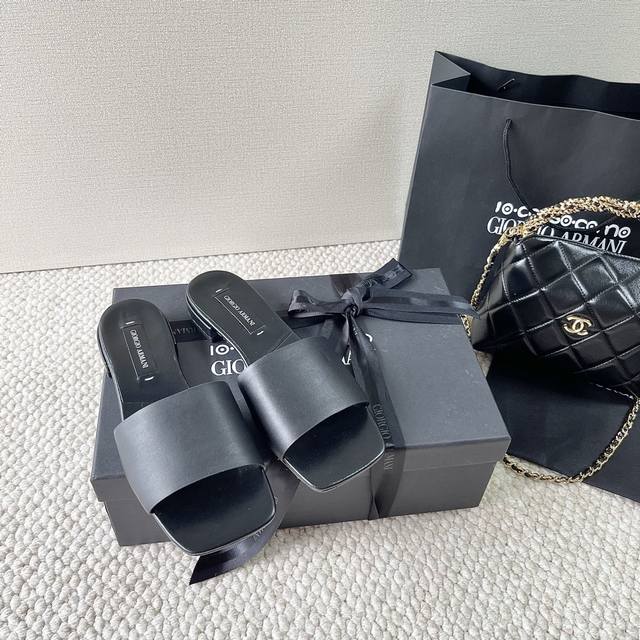 凉拖 半拖 单鞋 Giorgio Armani X 10 Corso Como 25年 乔治阿玛尼 联名款平底凉拖鞋 方头女巫平底单鞋 穆勒半拖鞋 正码35-3