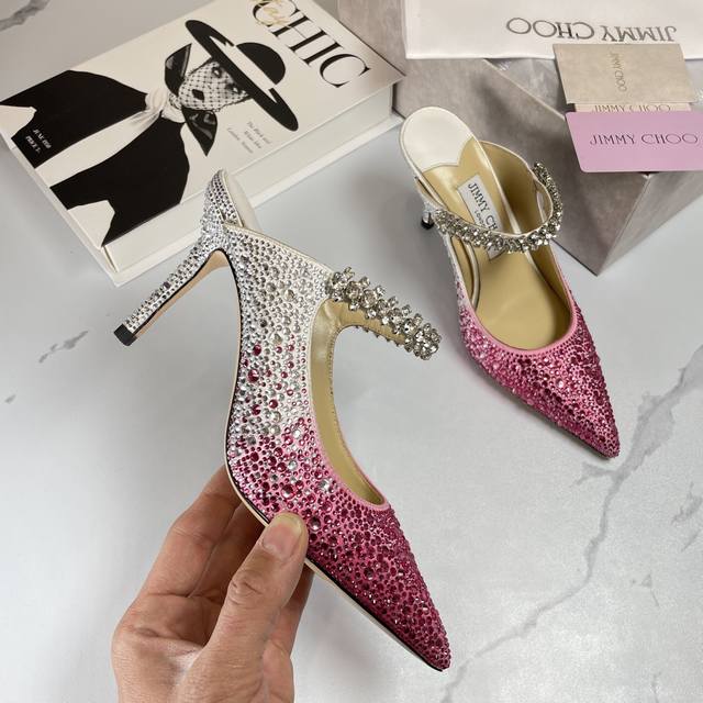 Jimmy Choo Bing 65 钻石黑高跟鞋35-40 41 42 43定制