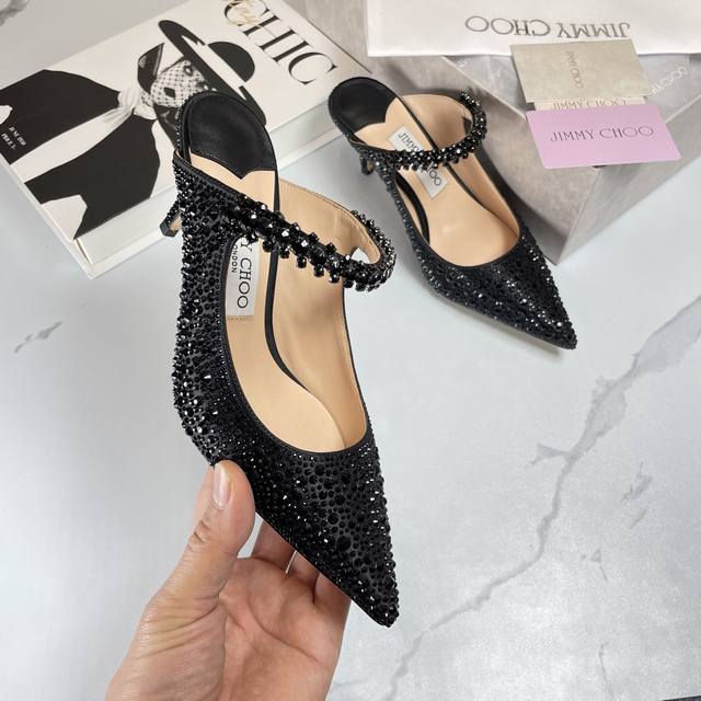 Jimmy Choo Bing 65 钻石黑高跟鞋35-40 41 42 43定制