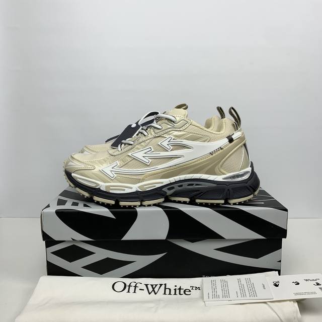 莞产顶级版本Off-White C O Virgil Abloh 年Ow最新款跑鞋 百分百原盒正确版 原楦原纸板数据开发 4层分离大底 鞋面采用3D立体打印和多