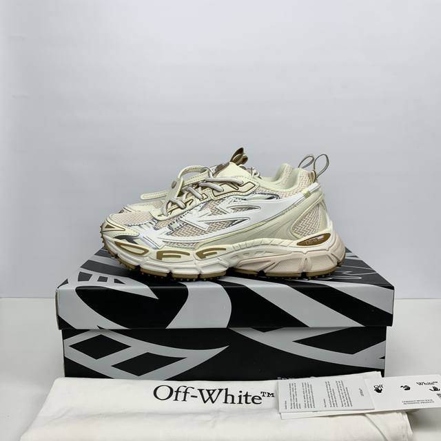 莞产顶级版本Off-White C O Virgil Abloh 年Ow最新款跑鞋 百分百原盒正确版 原楦原纸板数据开发 4层分离大底 鞋面采用3D立体打印和多