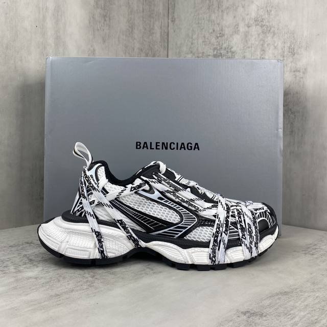 新款上架Balenciaga巴黎世家 3Xl 白红绑带 原厂组合大底 原厂鞋面做旧细节见高清实拍 该有的材料配置、做工工艺和配套配件全部拉满 货号：825597