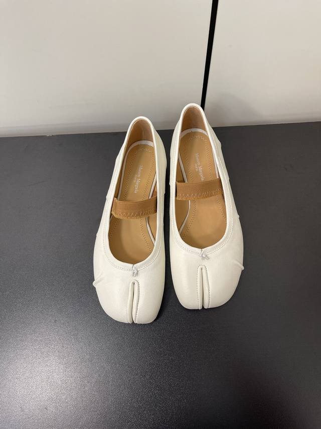 高定品质！Maison Margiela Mm6马吉拉24Ss新款皱褶分趾鞋 Tabi分趾芭蕾舞绑带单鞋 意产植鞣羊皮！ 欢迎对比 真正的原版大底！ Size: