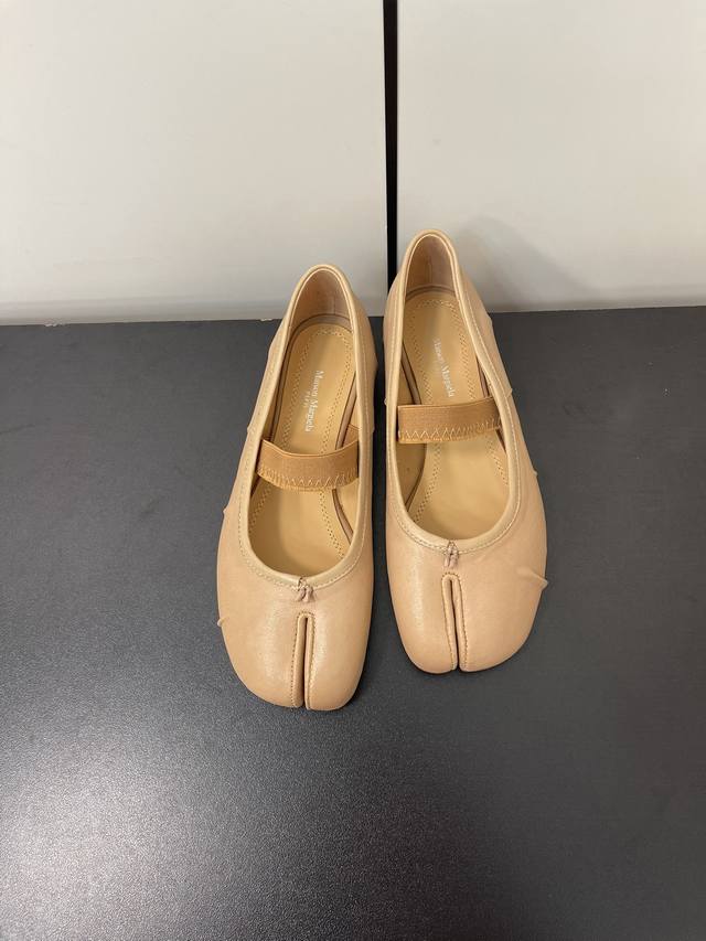 高定品质！Maison Margiela Mm6马吉拉24Ss新款皱褶分趾鞋 Tabi分趾芭蕾舞绑带单鞋 意产植鞣羊皮！ 欢迎对比 真正的原版大底！ Size: