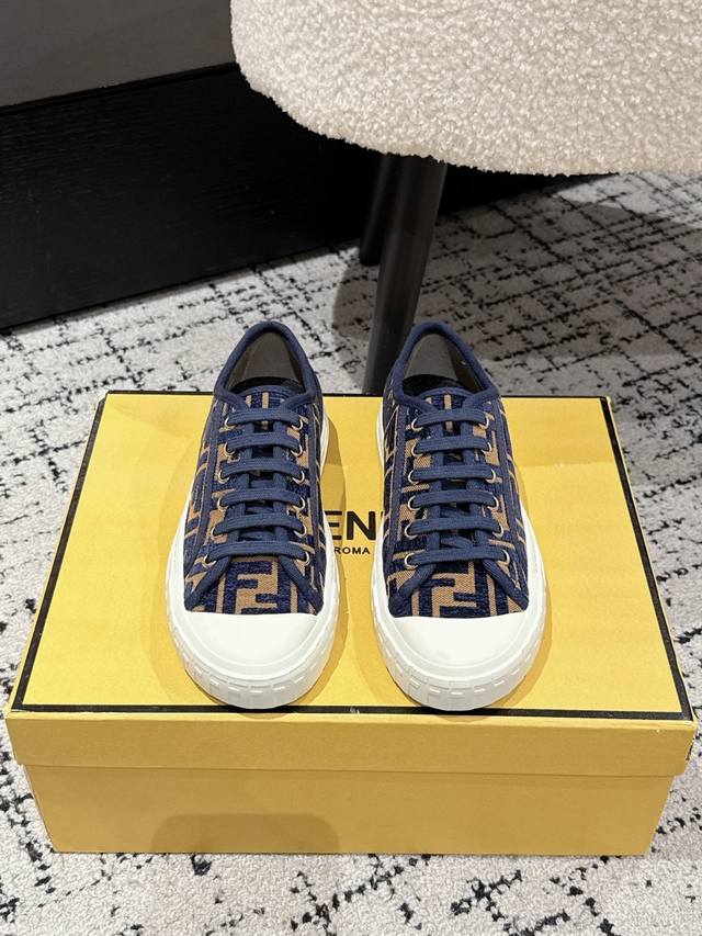 情侣款 Fendi芬迪 25 Domino系列 老花Ff帆布 情侣款 休闲 运动鞋 滑板鞋 Fendi Domino情侣款 运动鞋 -全新必备款型！开启多米诺效