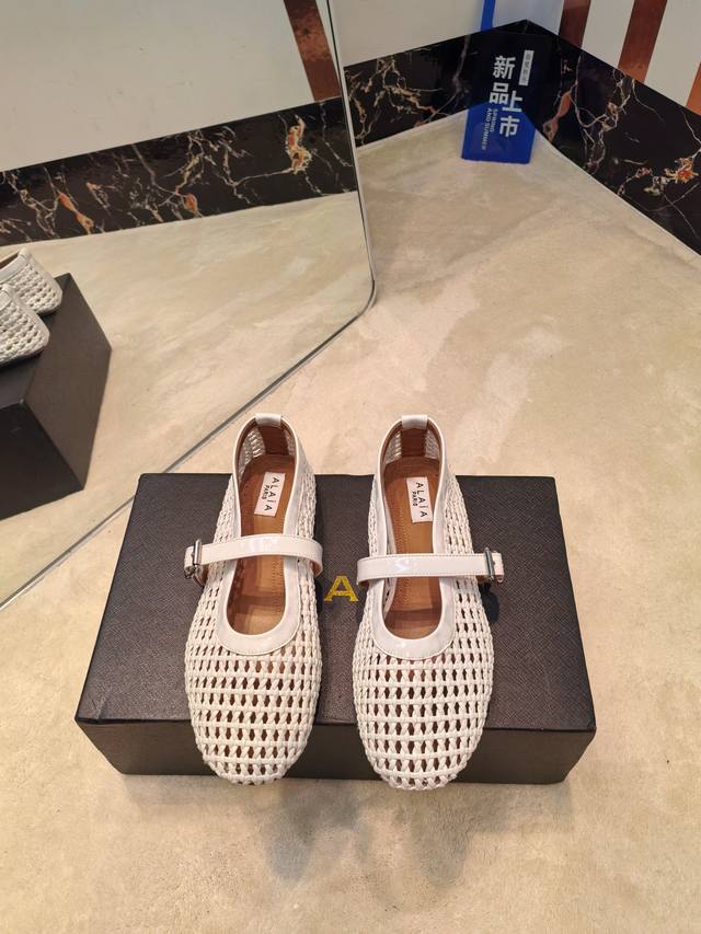 2025Alaia 新款编制网面拖鞋 面料:原版定制羊皮 内里:定制羊皮 垫脚:定制羊皮 大底:原版开模橡胶大底 码数:36-39 40.41.42定制不退换