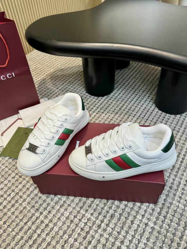 橙子出厂价P Gucci 古驰 2025新款 休闲鞋板鞋 运动鞋小白鞋 胖嘟嘟面包鞋 码数：35-40