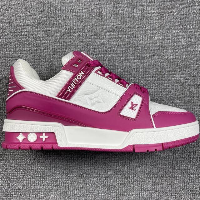 橙子出厂价P Louis Vuitton 路易威登 Lv Trainer 情侣款运动鞋板鞋 休闲复古篮球鞋 驴牌25款情侣款 时装走秀款 原版购入开发历时半年开