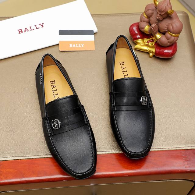 调工厂p价 男装男鞋 运动原单 Bally 巴利 顶级男士豆豆鞋专柜同步发售，意大利进口小牛皮，猪皮内里，，完全1比1复刻，鞋底：原厂特供原版底，独家活动成型底
