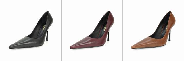圣罗兰 Yves Saint Laurent，简称Ysl 这是圣罗兰的一款女式高跟鞋。它采用头层羊皮革材质，呈现出优雅且富有质感的外观。鞋型为小方头设计，这种设