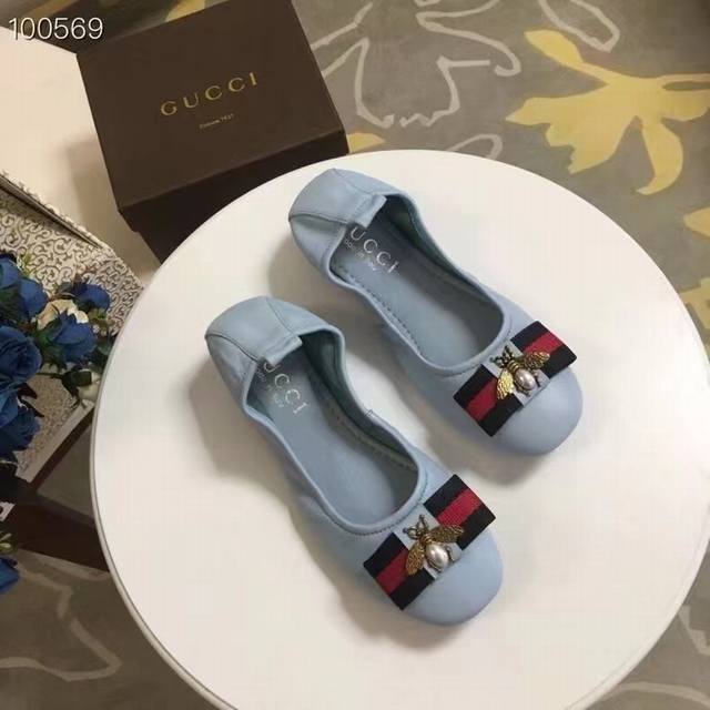 工厂p价 女装女鞋 运动原单 Cucci 古奇蛋卷鞋，舒适楦型不挑脚5Mm高弹乳胶让你穿起来超级柔软舒适面料进口绵羊皮，内里垫脚统统采用柔软小羊皮黑 银 粉 海
