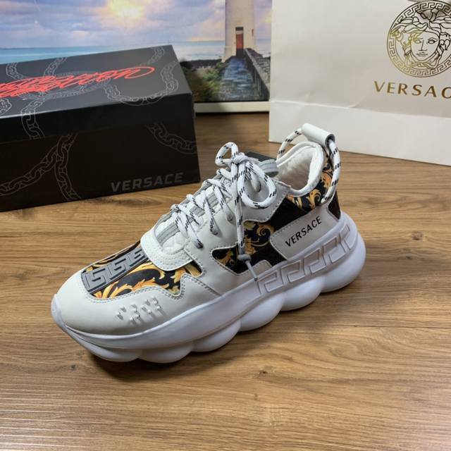 工厂p价 官网新色 Versac*范思哲.爆款老爹鞋情侣款众多明星.红人秀官网1:1复制厚底 Rp发泡大底 底厚6公分走路轻便防滑面料特殊材料特殊工艺时尚 潮流