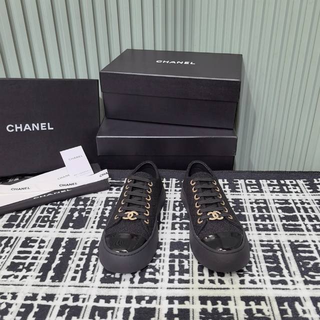 Chanel 香奈儿 2025Ss新款 小香厚底菱格纹大头鞋饼干鞋滑板鞋休闲运动鞋 顶级版本原版购入开发做货 小香这季休闲款运动鞋，刷爆小红书、Ns、各种社交平