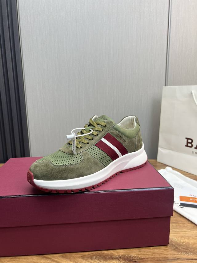 工厂p价 巴利-Bally家原单新品系列,1:1出货 高档牛皮冲孔+牛皮内里,原版发泡大底，轻便舒适脚感！38-45 38.45订做