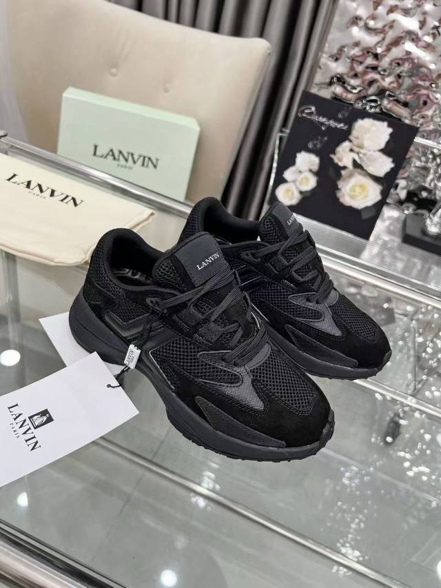 出厂 、 顶级品质 Lanvin｜浪凡时尚休闲运动鞋 情侣款跑步鞋 25Ss新款原版复刻，做工精细，百搭好款上脚好看舒适 Lanvin浪凡四季休闲鞋运动鞋，原版