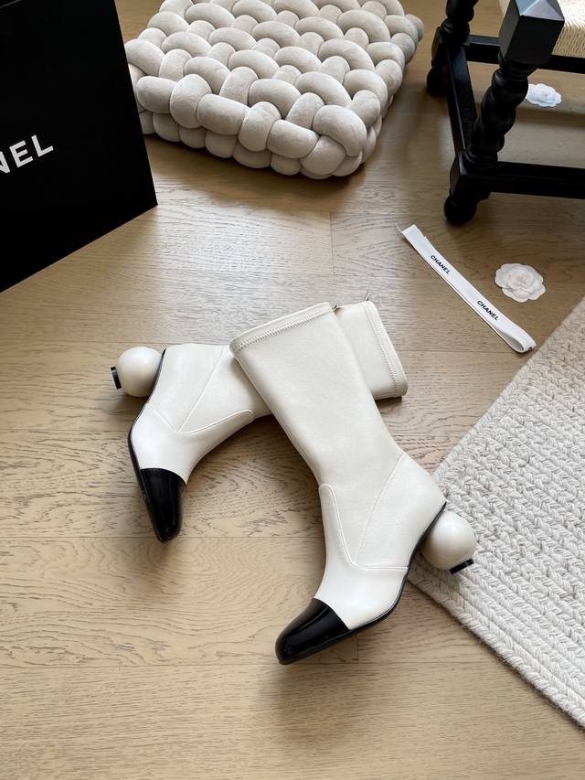 Chanel 25K秋冬季新款长靴！ 顶级版本！抢先发售 鞋面羊皮 内里羊皮 原版开模珍珠跟 真皮大底 码数：34-41 34 40 41定制不退换